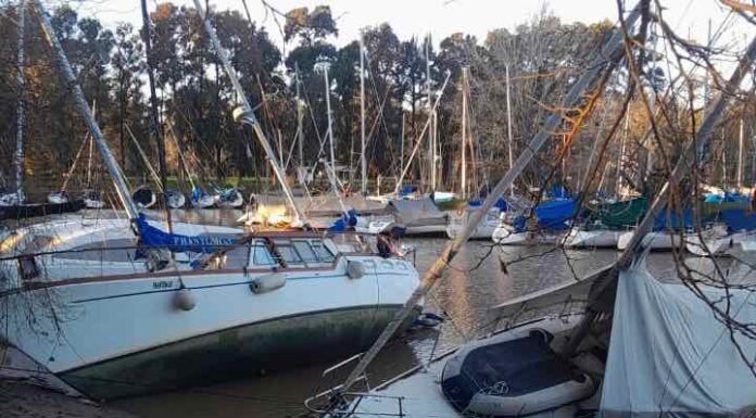 FOTOS – BAJANTE DE AYER DEL RÍO DE LA PLATA