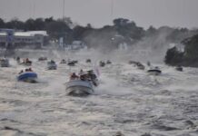 PESCA – LA FIESTA DEL DORADO EN ESQUINA TAMBIÉN TIENE SU ESPECTACULAR LARGADA DE LANCHAS Largada Pesca Dorado en Esquina