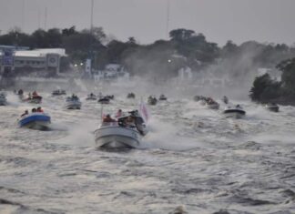 PESCA – LA FIESTA DEL DORADO EN ESQUINA TAMBIÉN TIENE SU ESPECTACULAR LARGADA DE LANCHAS Largada Pesca Dorado en Esquina