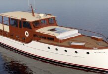 WHEELER LANZA CASCO DE MADERA DE 55 PIES