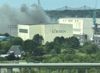 UN INCENDIO PROVOCÓ DAÑOS EN UN BARCO EN CONSTRUCCIÓN EN EL ASTILLERO LURSSEN DE ALEMANIA