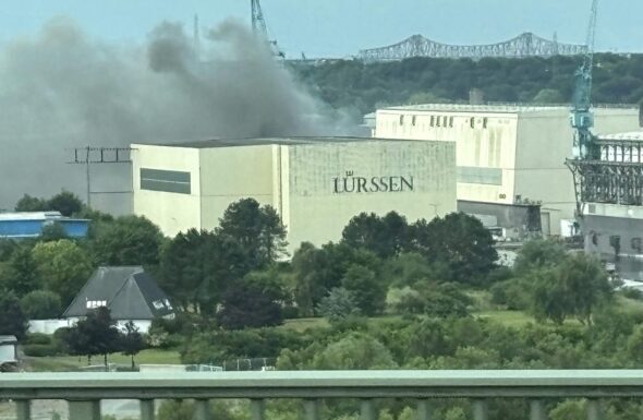 UN INCENDIO PROVOCÓ DAÑOS EN UN BARCO EN CONSTRUCCIÓN EN EL ASTILLERO LURSSEN DE ALEMANIA