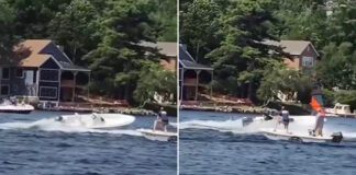 UN ADOLESCENTE SALTA A UNA LANCHA FUERA DE CONTROL Y EVITA UN ACCIDENTE EN UN LAGO DE EEUU