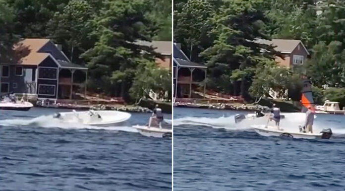 UN ADOLESCENTE SALTA A UNA LANCHA FUERA DE CONTROL Y EVITA UN ACCIDENTE EN UN LAGO DE EEUU
