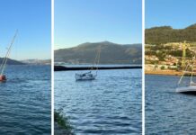ESPAÑA – RESCATAN A DOS TRIPULANTES DE UN VELERO QUE ENCALLÓ FRENTE A LA ETEA DE VIGO