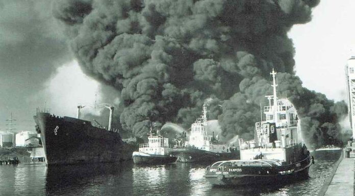 PASARON 40 AÑOS DE LA EXPLOSIÓN DEL PETROLERO “PERITO MORENO” EN DOCK SUD