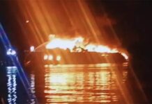 VIDEO – SE INCENDIÓ UN YATE EN LA ISLA MUJERES