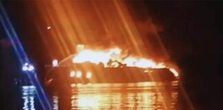 VIDEO – SE INCENDIÓ UN YATE EN LA ISLA MUJERES