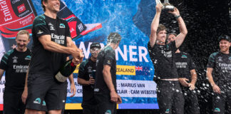 EMIRATES TEAM NEW ZEELAND GANA LA LOUIS VUITTON REGATA PRELIMINAR, PERO EL AMERICAN MAGIC AVISA