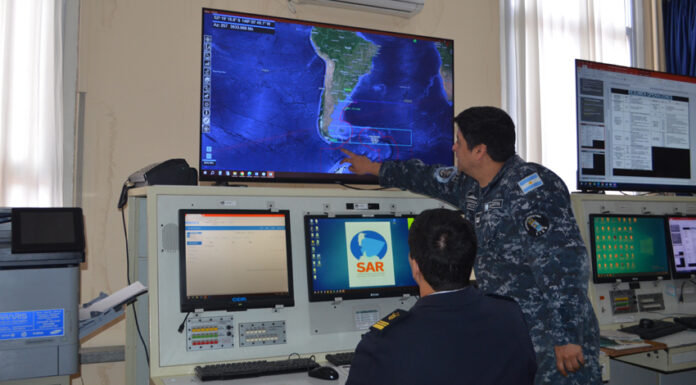 EJERCICIO SAR ENTRE LA ARMADA ARGENTINA Y LA EMPRESA ARGENTINA DE NAVEGACIÓN AÉREA