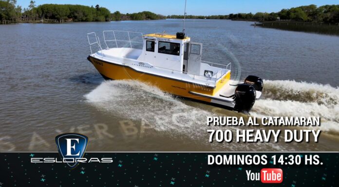 TV – HOY EN ESLORAS UN CATAMARÁN DE TRABAJO, UN CAT 700 DE NAUTIGLASS