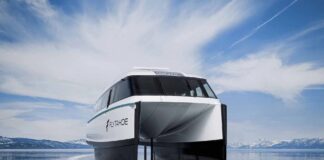 EL PRIMER FERRY HIDROPLANO ELÉCTRICO DE EEUU LLEGA AL LAGO TAHOE