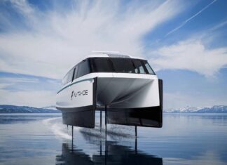 EL PRIMER FERRY HIDROPLANO ELÉCTRICO DE EEUU LLEGA AL LAGO TAHOE