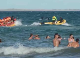 LAS GRUTAS: EL CONDUCTOR DE UNA “BANANA” QUEDÓ ATRAPADO EN LA HÉLICE DE LA LANCHA Y SUFRIÓ GRAVES HERIDAS