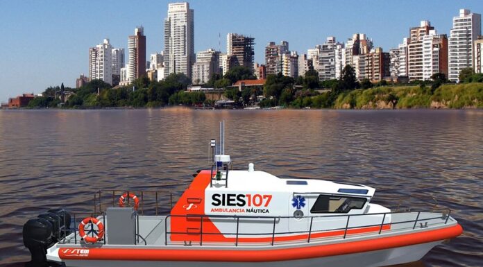 ASÍ SERÁ LA AMBULANCIA NÁUTICA DE SIES QUE CUIDARÁ A LOS ROSARINOS EN LA ZONA DE LAS ISLAS