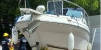 TRAS UNA EXPLOSIÓN, SE PRENDIÓ FUEGO EL MOTOR DE UN SPORT CRUISER EN PUNTA DEL ESTE MIENTRAS NAVEGABA