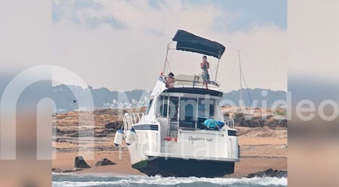 POR EL TEMPORAL, UN BARCO ENCALLÓ EN LA ISLA GORRITI Y SUS PASAJEROS FUERON EVACUADOS