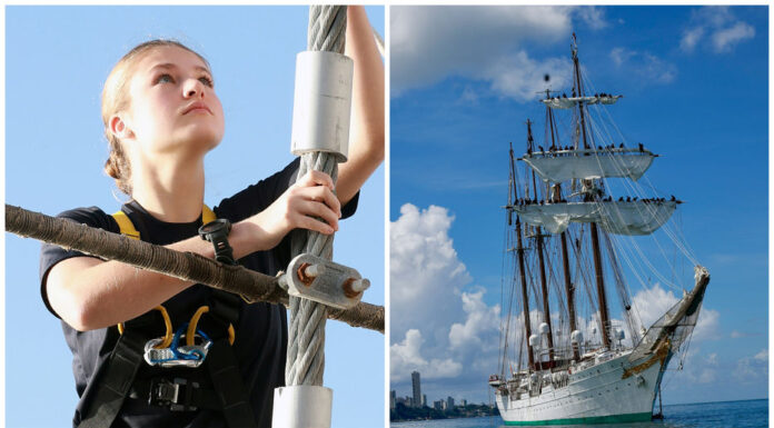 ARRIBÓ AL PUERTO DE MONTEVIDEO EL BUQUE SEBASTIÁN ELCANO CON LA PRINCESA LEONOR ABORDO