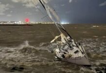 MONTEVIDEO – ENCALLÓ UN VELERO EN EL PUERTO DEL BUCEO: DOS PERSONAS DEBIERON SER RESCATADAS