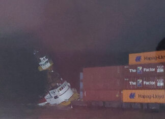 DRAMÁTICO RESCATE EN EL RÍO DE LA PLATA: PREFECTURA SALVÓ A NUEVE TRIPULANTES DE UN REMOLCADOR QUE COMENZÓ A HUNDIRSE