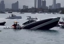SE HUNDE EN MIAMI UN YATE LAMBORGHINI VALORADO EN MÁS DE 4 MILLONES DE DÓLARES