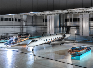 FERRETTI Y FLEXJET PRESENTAN EL INTERIOR DEL AVIÓN Y HELICÓPTERO RIVA VOLARE