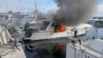 VIDEO – SE INCENDIÓ UN YATE EN EL PUERTO DE PUNTA DEL ESTE