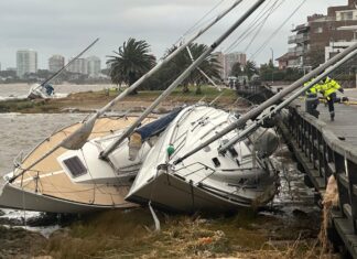 TEMPORAL CON FUERTES VIENTOS ARRASTRÓ TRES VELEROS EN EL PUERTO DE PUNTA DEL ESTE