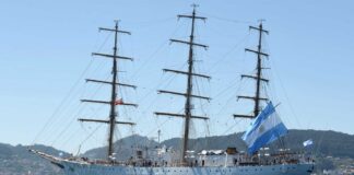 LA FRAGATA ARA “LIBERTAD” ARRIBÓ A LA CIUDAD ESPAÑOLA DE FERROL