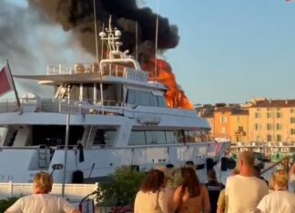 EL YATE QUE SE INCENDIÓ EN SAINT-TROPEZ ERA DE JOSÉ LUIS MANZANO