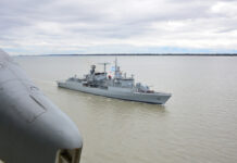 EL DESTRUCTOR ARA LA “ARGENTINA” SE REABASTECIÓ EN NAVEGACIÓN