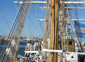 LA FRAGATA ARA “LIBERTAD” ZARPÓ DEL PEURTO DE LISBOA