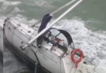 VELERO ENCALLA FRENTE A LA COSTA DE TENERIFE POR DESCONOCIMIENTO DE LA ZONA