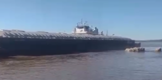 CONVOY DE BARCAZAS SE ACCIDENTA EN EL SECTOR TRES CRUCES DEL RÍO PARANÁ