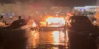 UN VIDEO MUESTRA LA ESPECTACULAR EXPLOSIÓN DE UN YATE EN MARINA IBIZA QUE ACABÓ HUNDIDO