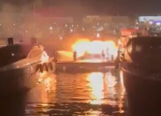 UN VIDEO MUESTRA LA ESPECTACULAR EXPLOSIÓN DE UN YATE EN MARINA IBIZA QUE ACABÓ HUNDIDO