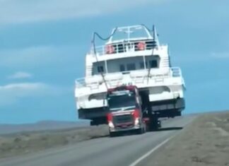 UN CATAMARÁN EN LA RUTA 40: ASOMBRO Y VIRALIZACIÓN EN LA PATAGONIA