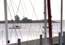 RESCATAN A DOS HOMBRES DESCOMPENSADOS EN UN VELERO EN EL RÍO DE LA PLATA