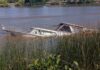 SE HUNDIÓ UN YATE EN LA BAJADA DEL PUENTE EN GUALEGIAYCHÚ Y ACTIVARON EL PROTOCOLO AMBIENTAL