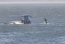 VUELCO DE UN CATAMARÁN FRENTE A LA COSTA DE PUNTA DEL ESTE: CINCO PERSONAS FUERON RESCATADAS SIN LESIONES GRAVES