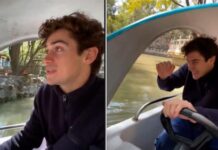 EL INSÓLITO CHOQUE DE FRANCO COLAPINTO EN UNA LANCHA DURANTE UN PASEO EN CHINA (VIDEO)