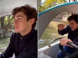 EL INSÓLITO CHOQUE DE FRANCO COLAPINTO EN UNA LANCHA DURANTE UN PASEO EN CHINA (VIDEO)