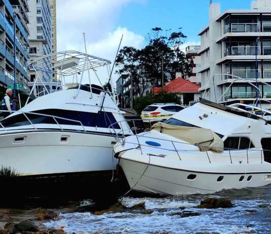 ASÍ QUEDARON LOS BARCOS SINIESTRADOS EN PUNTA DEL ESTE TRAS EL TEMPORAL