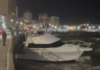 BARCO A LA DERIVA EN EL PUERTO DE PUNTA DEL ESTE POR VIENTOS INTENSOS