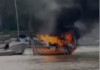 (VIDEO) SE INCENDIÓ HOY UN VELERO EN SAN FERNADO