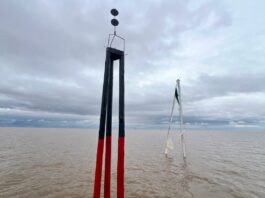 RÍO DE LA PLATA – SEÑALIZAN CON BALIZA LUMINOSA EL CASCO HUNDIDO “BARÓN DE PLATA”
