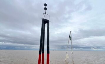 RÍO DE LA PLATA – SEÑALIZAN CON BALIZA LUMINOSA EL CASCO HUNDIDO “BARÓN DE PLATA”