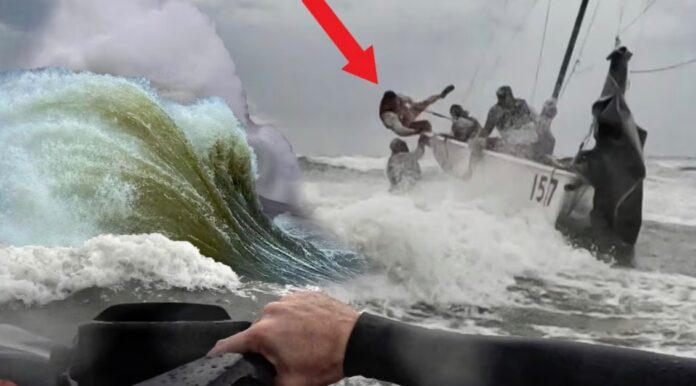 Surfista rescata a tripulantes de un velero en medio de una tormenta. Foto AS