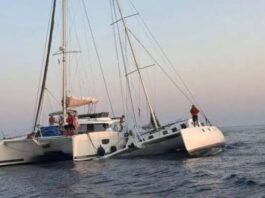 COMPLEJO OPERATIVO DE RESCATE TRAS LA COLISIÓN DE DOS CATAMARANES EN LAS COSTAS DE CÓRCEGA