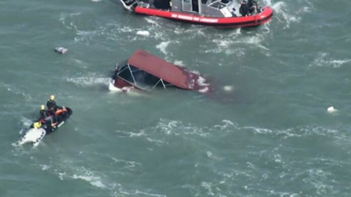 Accidente de lancha en la Bahía de San Francisco en los EEUU - Foto CNN Español